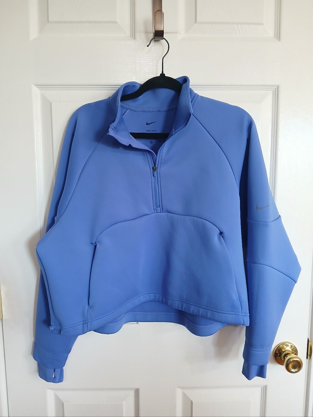 Nike Women’s Periwinkle Quarter-Zip Utility Pullover Jacket Dri Fit Athletic